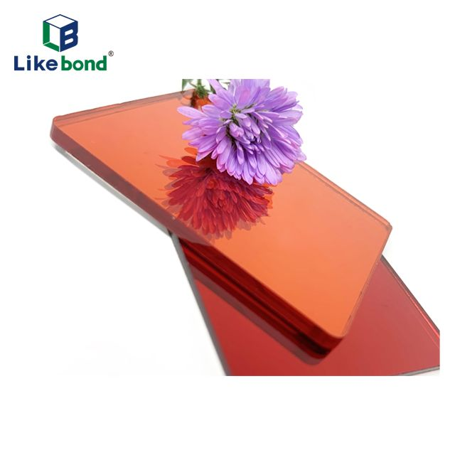 Red Acrylic Mirror Sheet Adhesive 4x8​