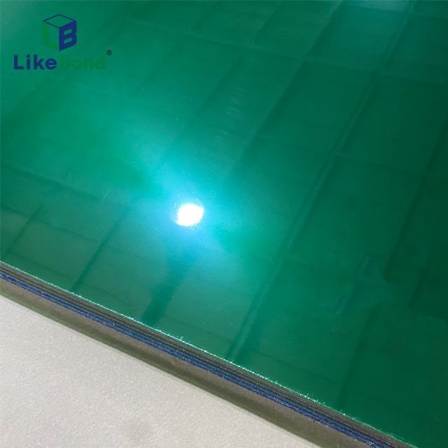 Green Acrylic mirror sheet with Grey coating