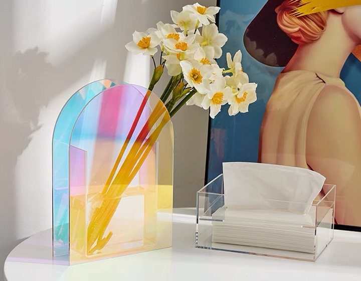 clear rainbow vase acrylic plexiglass sheet