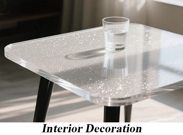 glitter acrylic sheet desk
