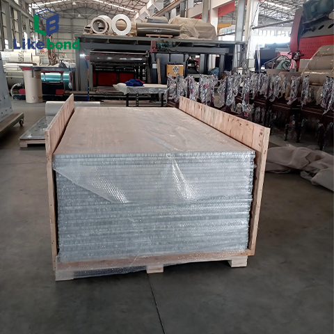 Stacked Aluminum Honeycomb Panels