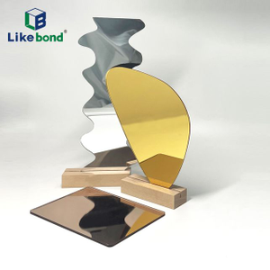 Back Coating Light Gold Mirrored Acrylic Mirrors
