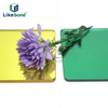 Green Acrylic mirror sheet with Grey coating