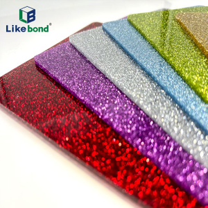 Golden Glitter Flash acrylic sheet