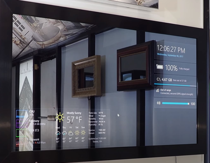 Acrylic smart display