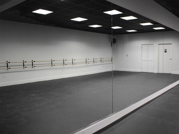Acrylic Mirror showing in the dance studio