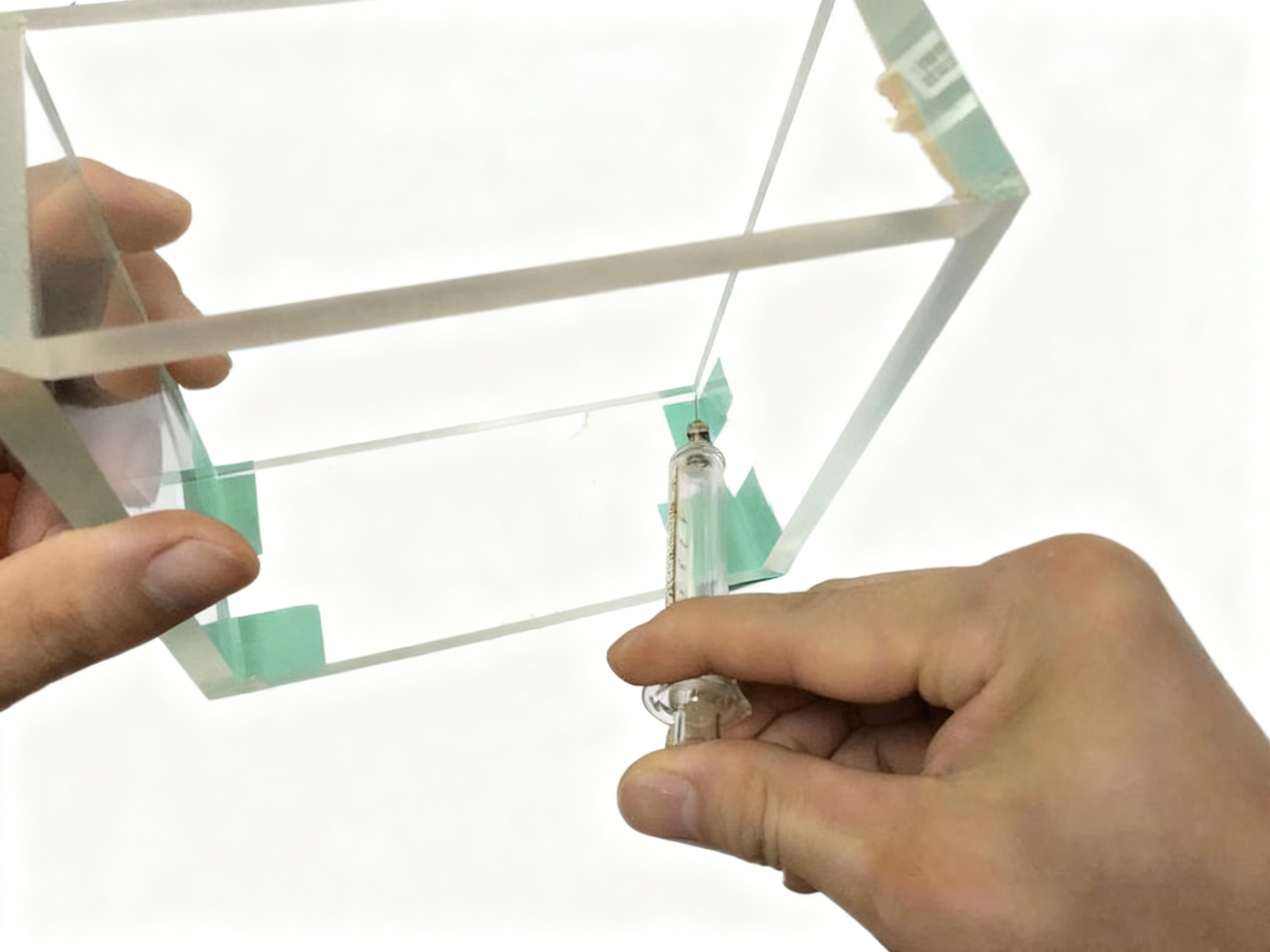 Joining acrylic sheets with solvent cement