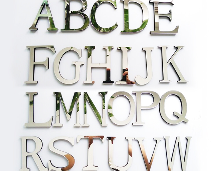 Acrylic mirror sign