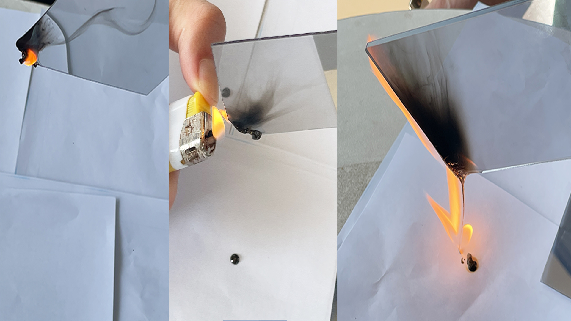 acrylic mirror burning