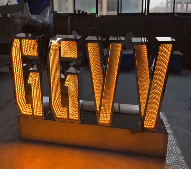 see through mirror Signage