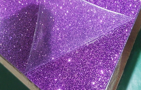 Folhas de acr&iacute;lico brilhante brilhando em todos os designs